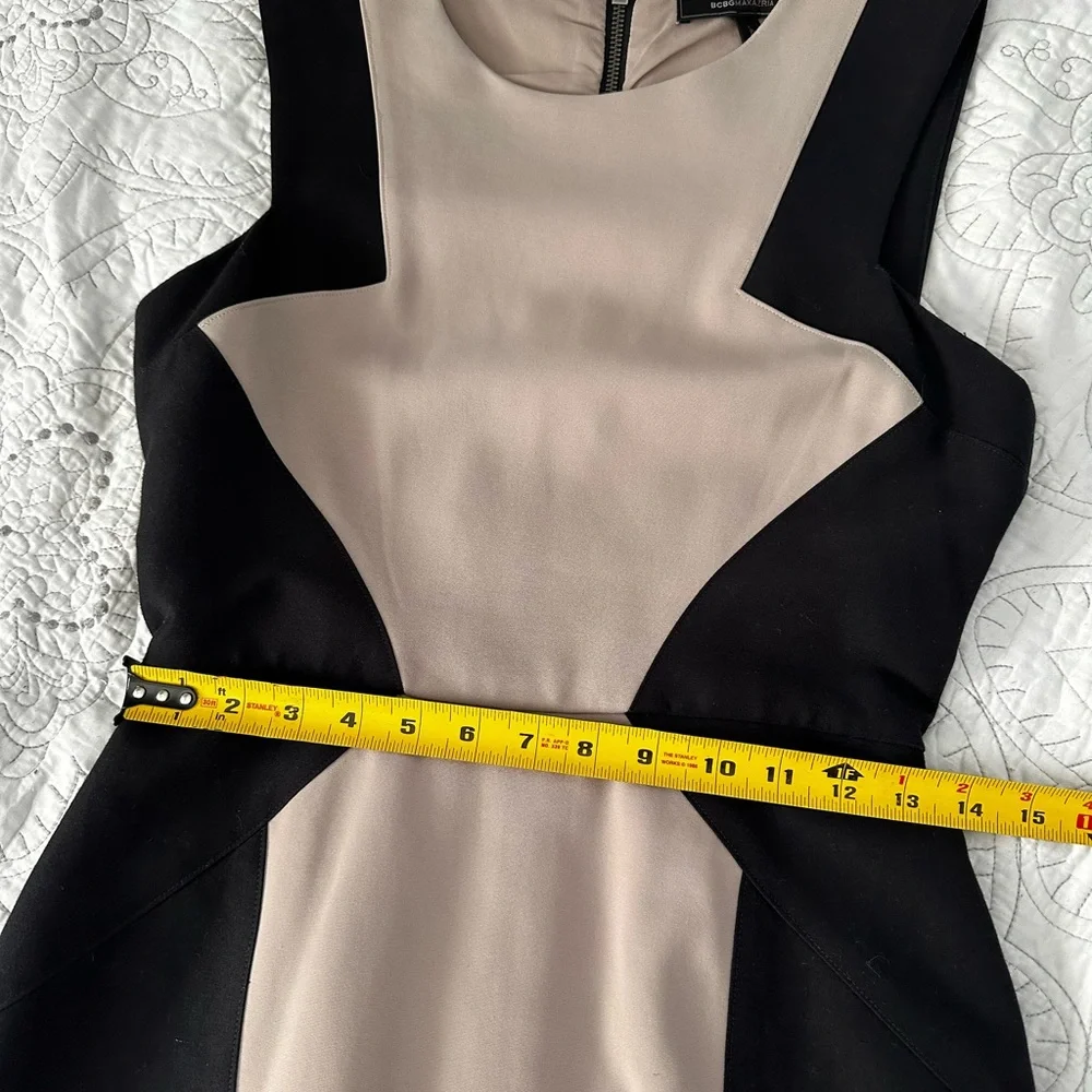 BCBGMaxAzria Black and Tan Midi Dress - Picture 6 of 9